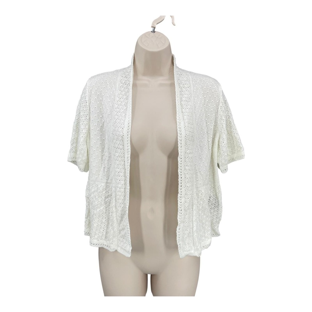 Perceptions Cardigan Sweater Women Cottagecore Coquette Open Knit Layering Siz L